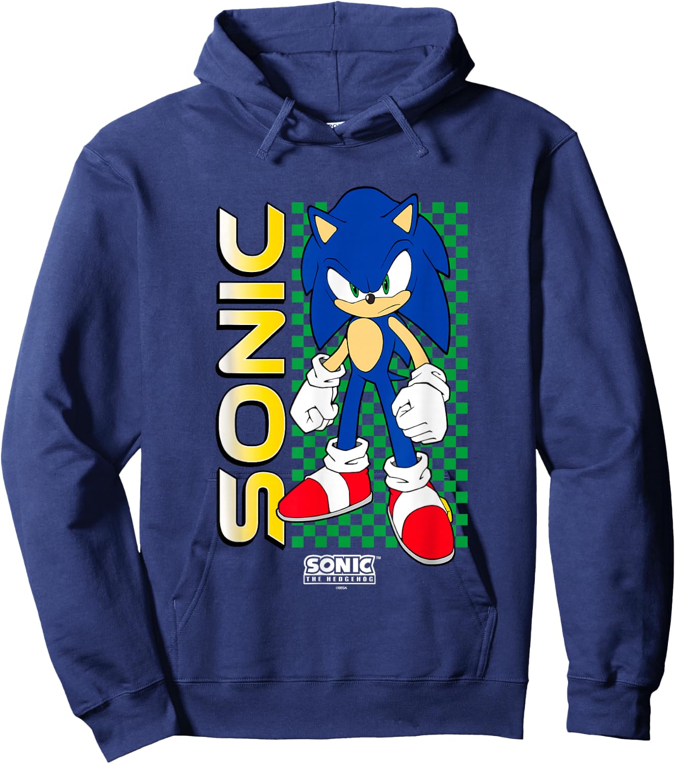 Sonic The Hedgehog Ready for Action Heroic Pose Hoodie - Hoodie | Navy