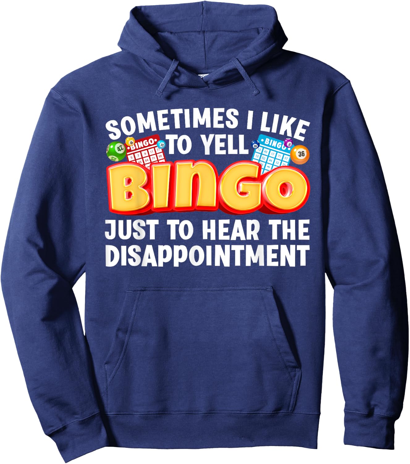 Cool Bingo Design Women Bingo Gambling Bingo Player Hoodie - Hoodie | Navy