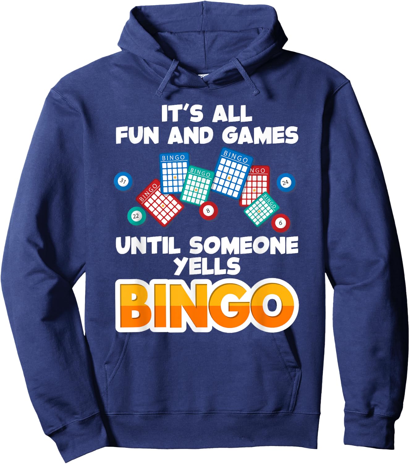 Best Bingo Novelty Women Bingo Lover Bingo Player Hoodie - Hoodie | Navy