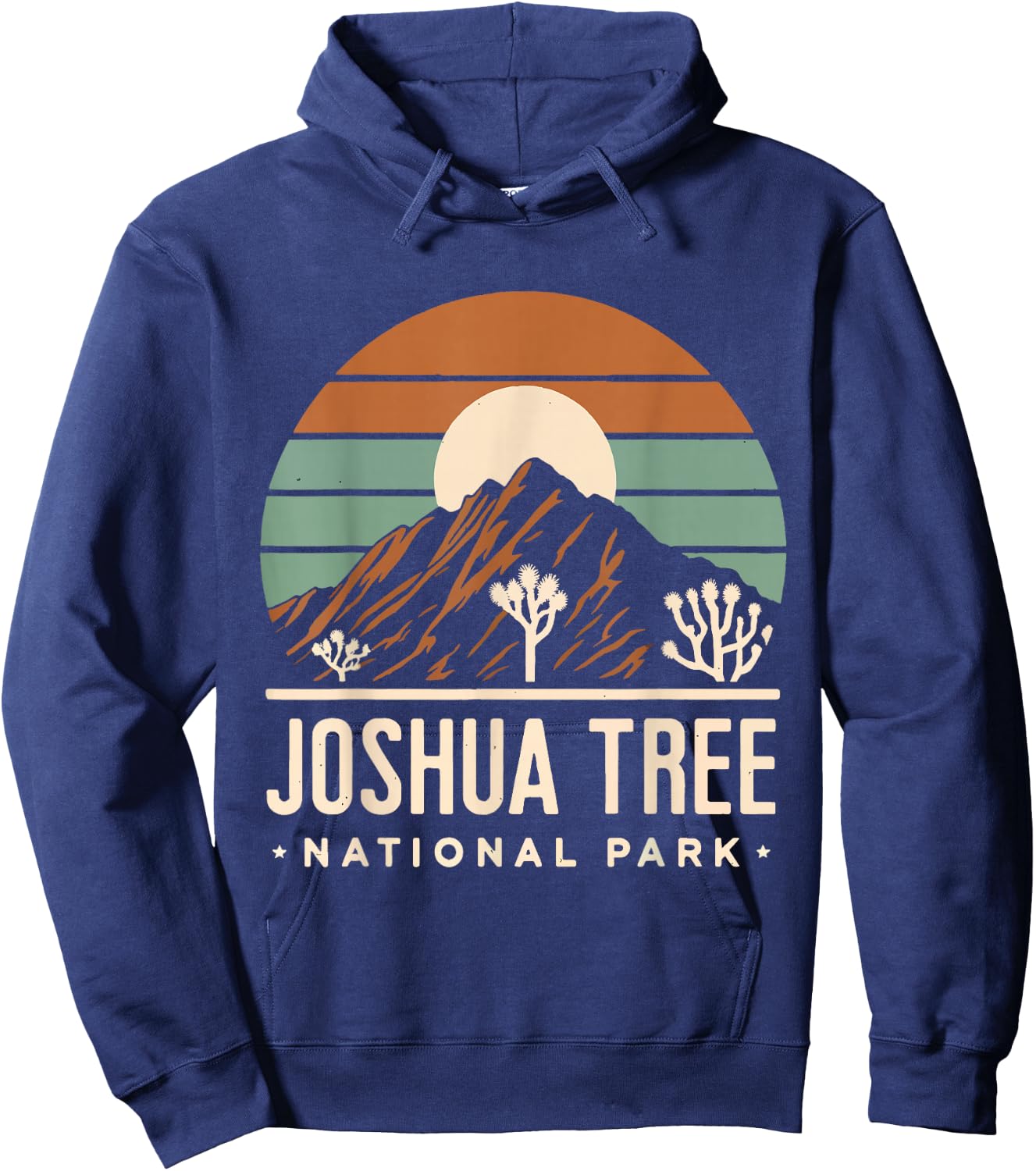 Joshua Tree Retro Vintage Hiking Camping California Hoodie - Hoodie | Navy