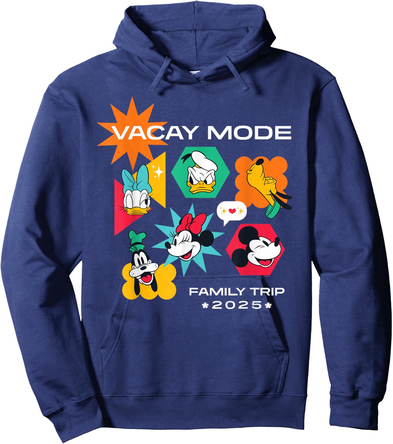 Disney Mickey & Friends Vacay Mode Family Trip Vacation 2025 Hoodie - Hoodie | Navy