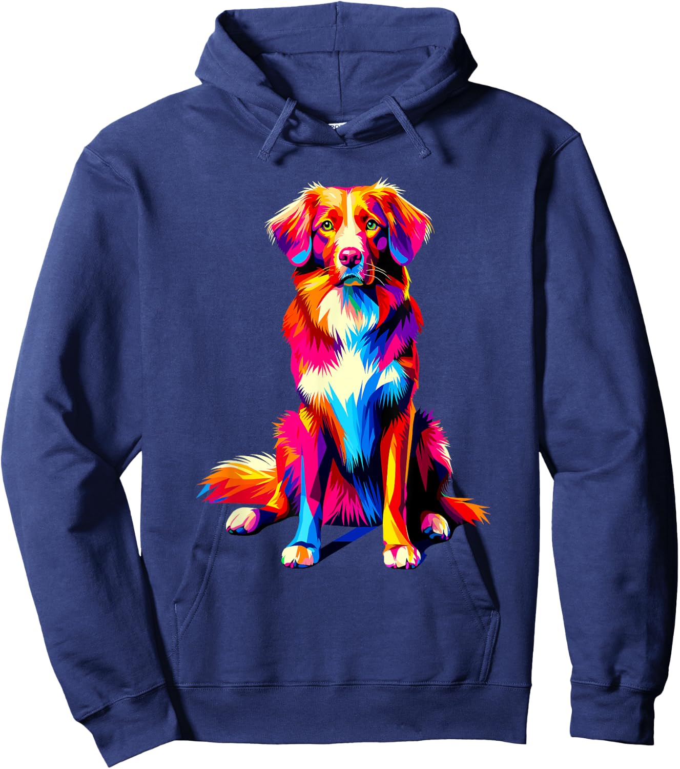 Colorful Pop Art Nova Scotia Duck Tolling Retriever Hoodie - Hoodie | Navy