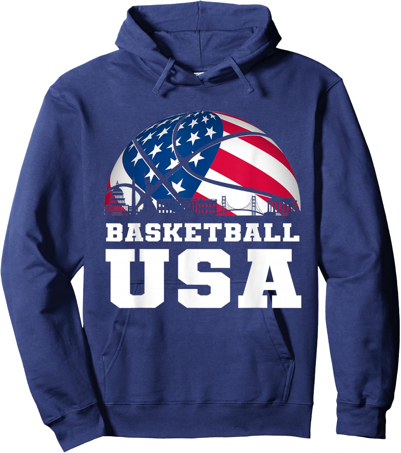 Basketball USA Support The Team USA Flag Dream Hoodie - Hoodie | Navy