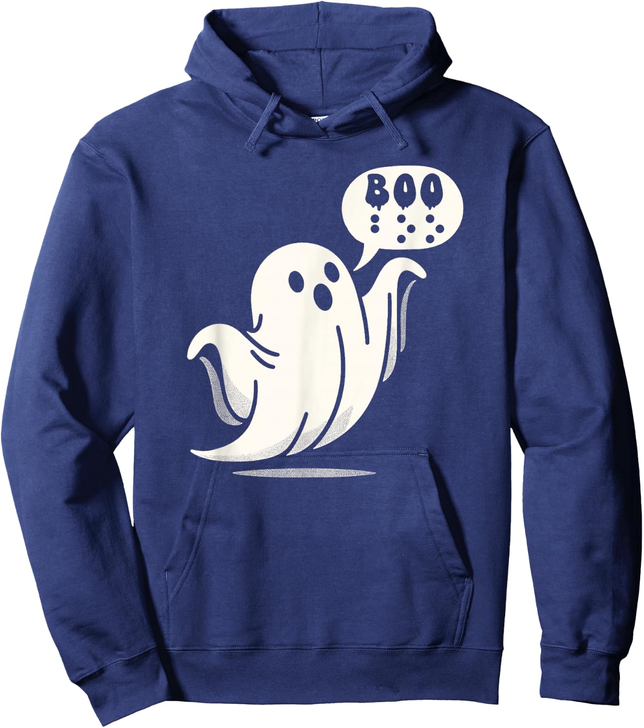 Halloween Vibes Spooky Visually Impaired Teacher Boo Braille Hoodie - Hoodie | Navy