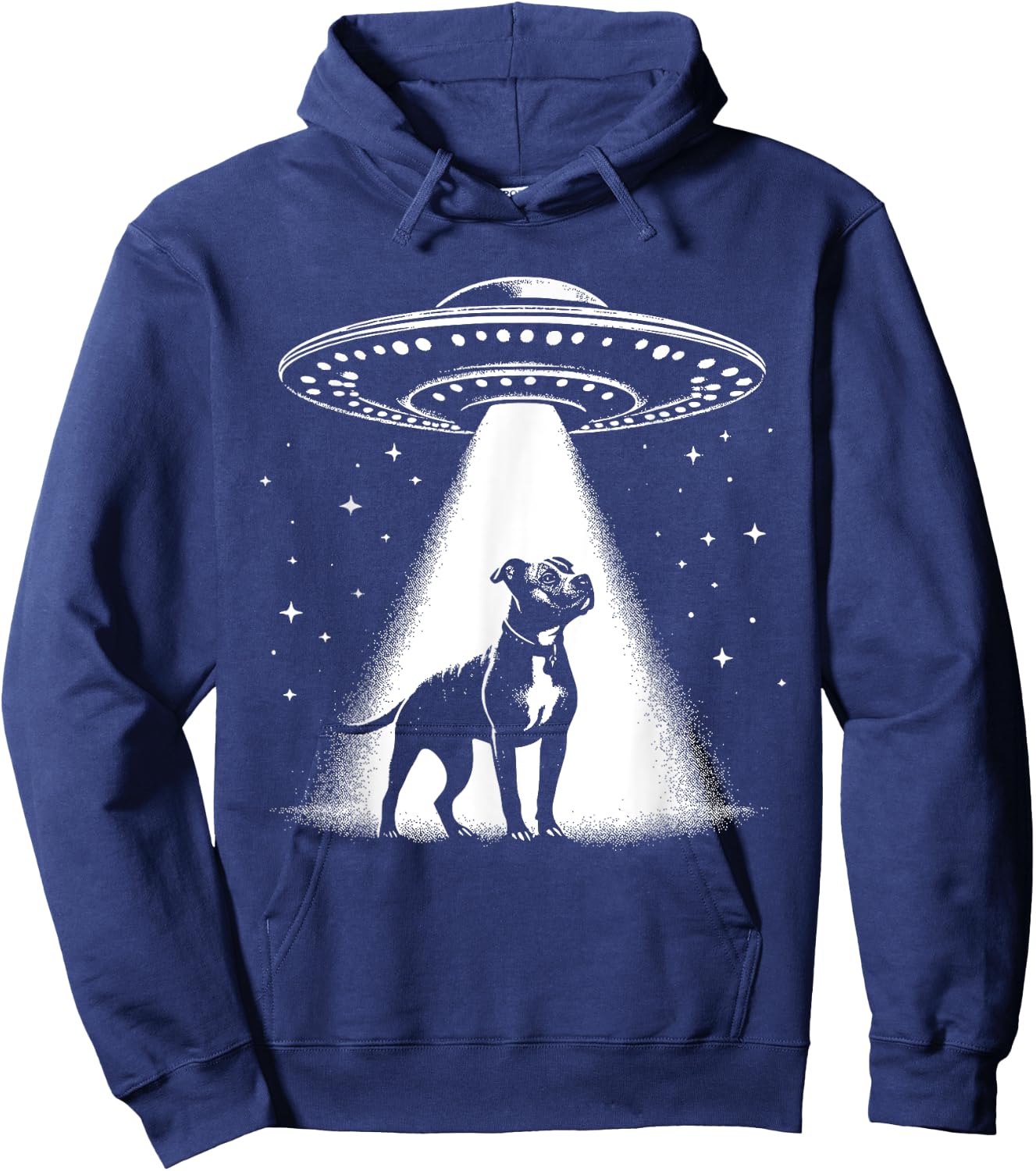 American Pit Bull Terrier Mom Dad Dog - Funny Alien UFO Hoodie - Hoodie | Navy