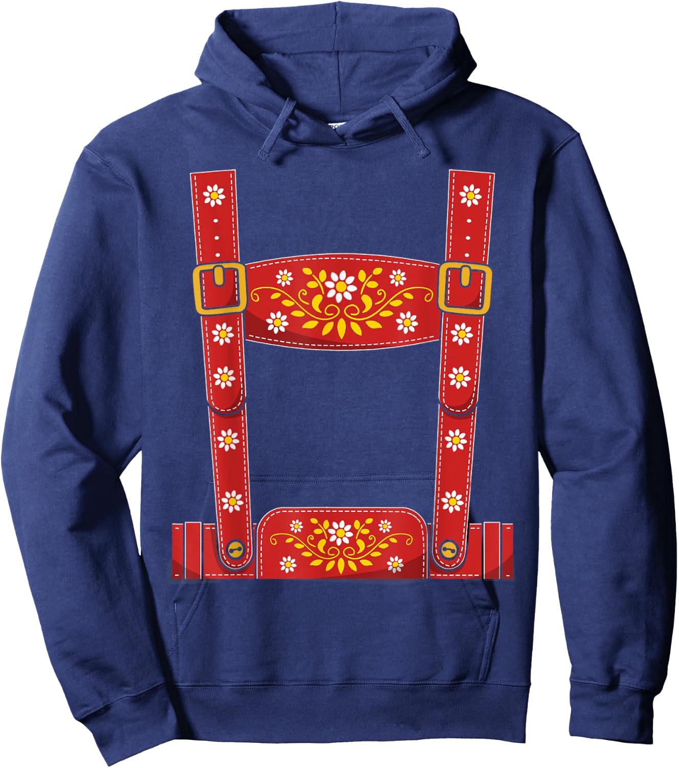 Oktoberfest Lederhosen Suspenders Germany Octoberfest Hoodie - Hoodie | Navy