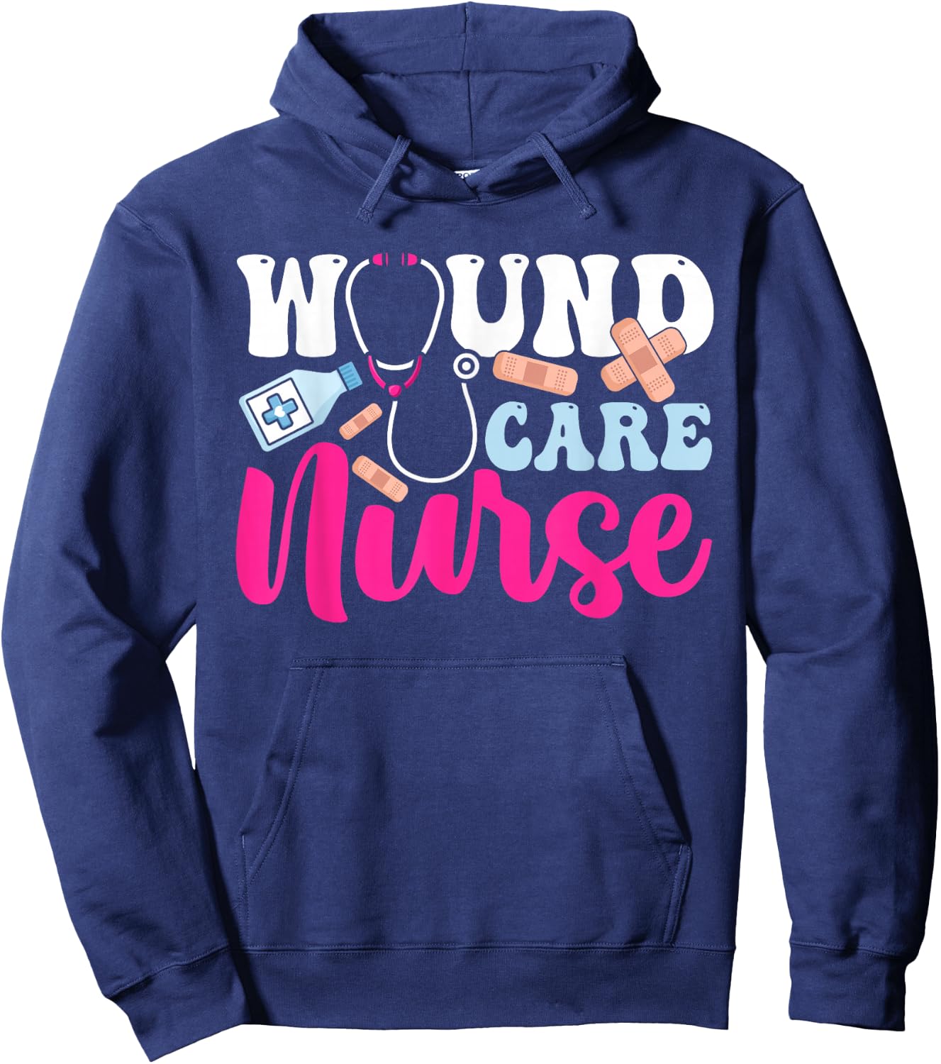Wound Care Nurse WOCN Certified Registered Nurse , Small, Black Hoodie - Hoodie | Navy