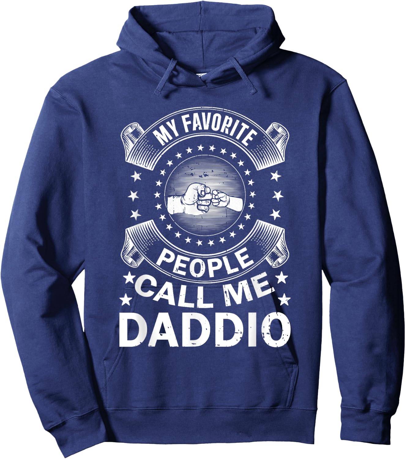 My Favorite People Call Me Daddio Vintage Men Father's Day Hoodie - Hoodie | Navy