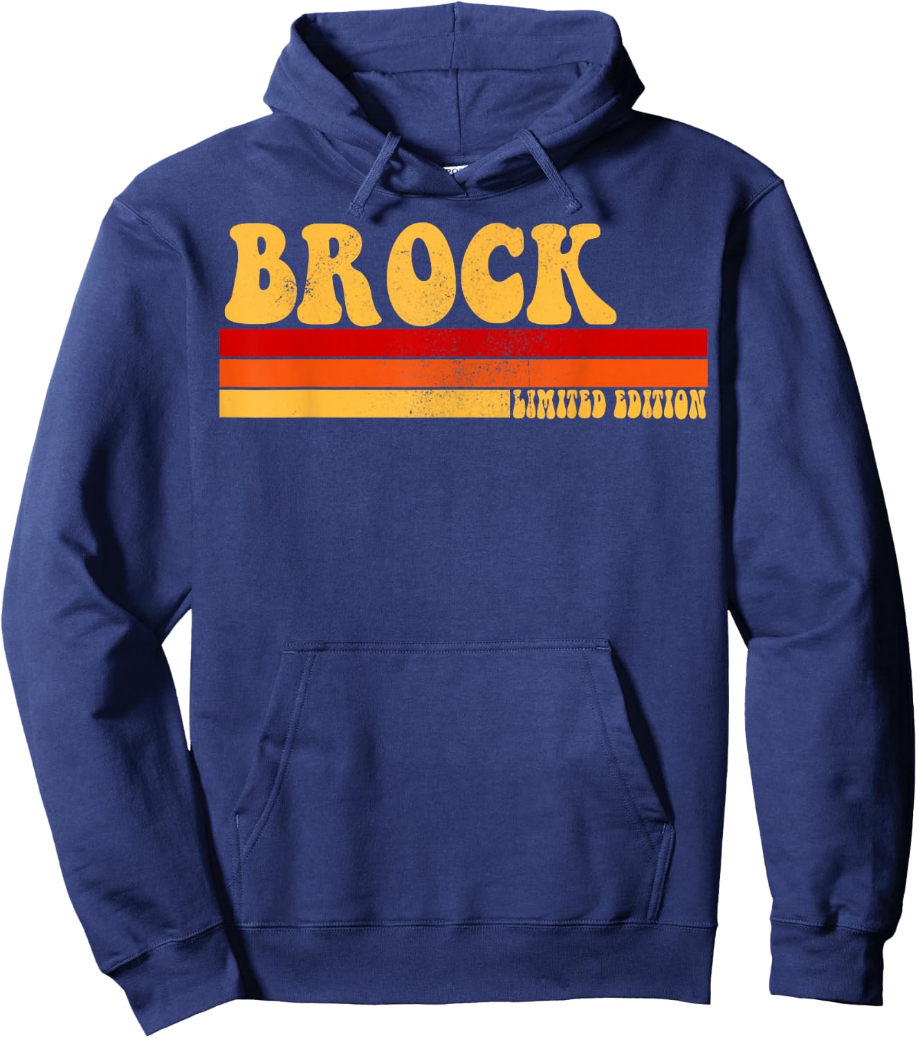 BROCK Name Personalized Idea Men Retro Vintage BROCK Hoodie - Hoodie | Navy