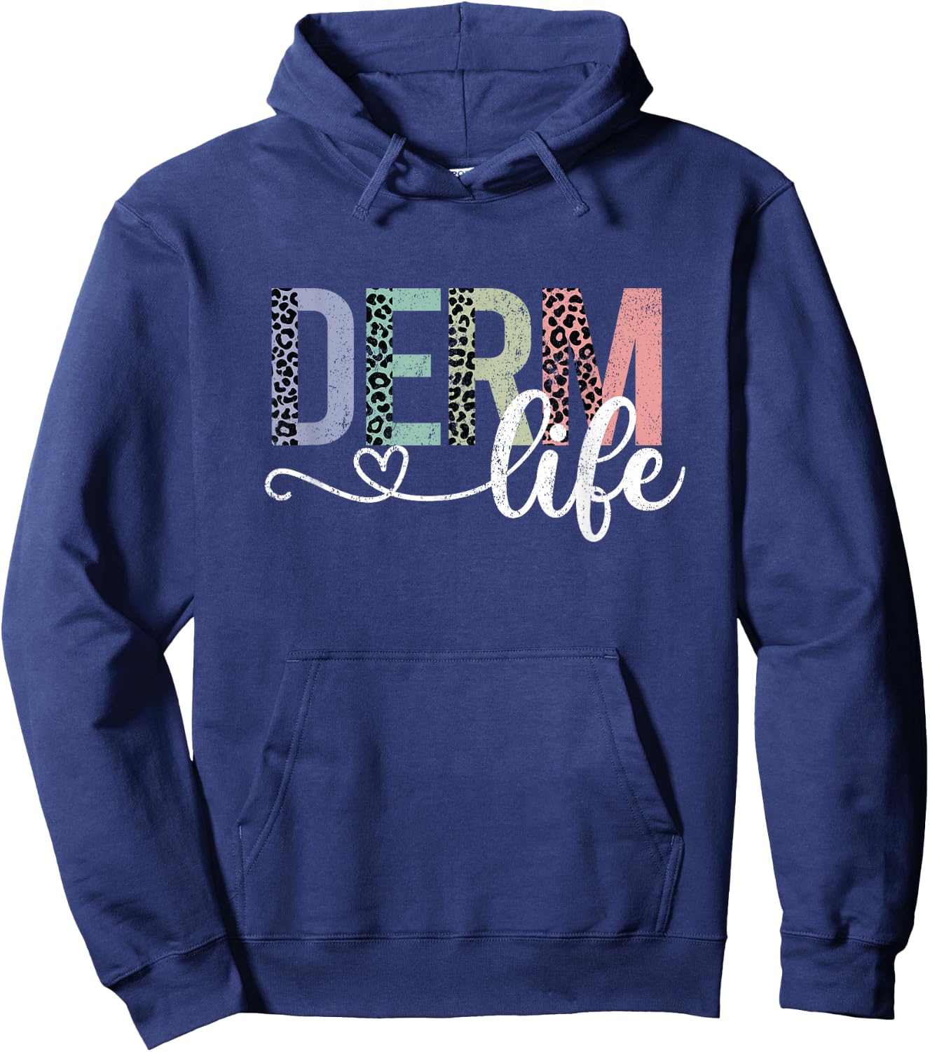Vintage Derm Life Dermatology Cosmetic Dermatologist Hoodie - Hoodie | Navy