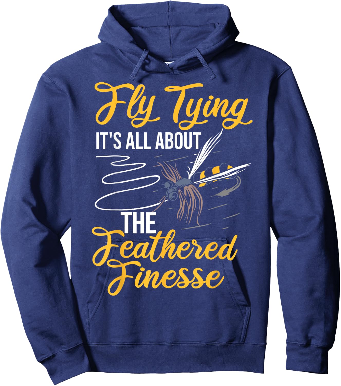 Brook Trout Fishing Fisherman Fish Fly Fishing Dry Fly Tying Hoodie - Hoodie | Navy
