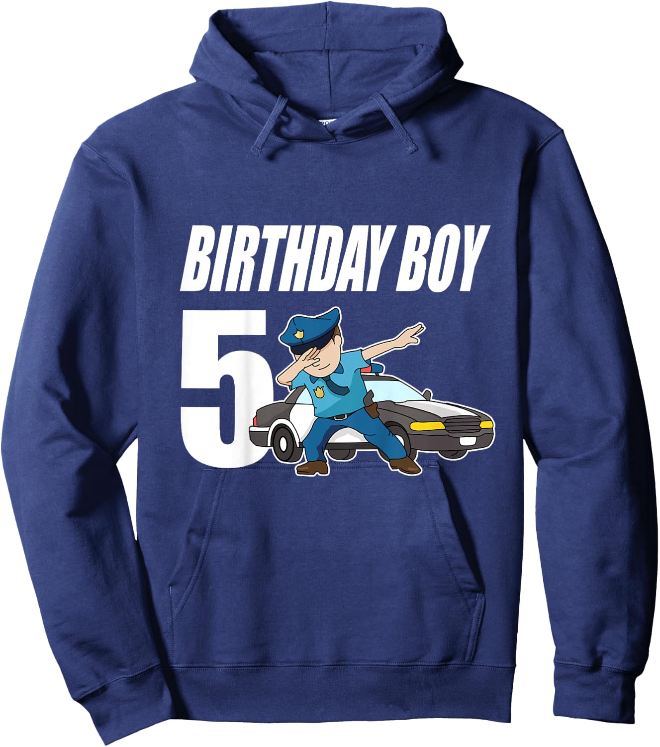 5th Birthday Dabbing Police Officer Police 5 Year Old Hoodie - Hoodie | Navy