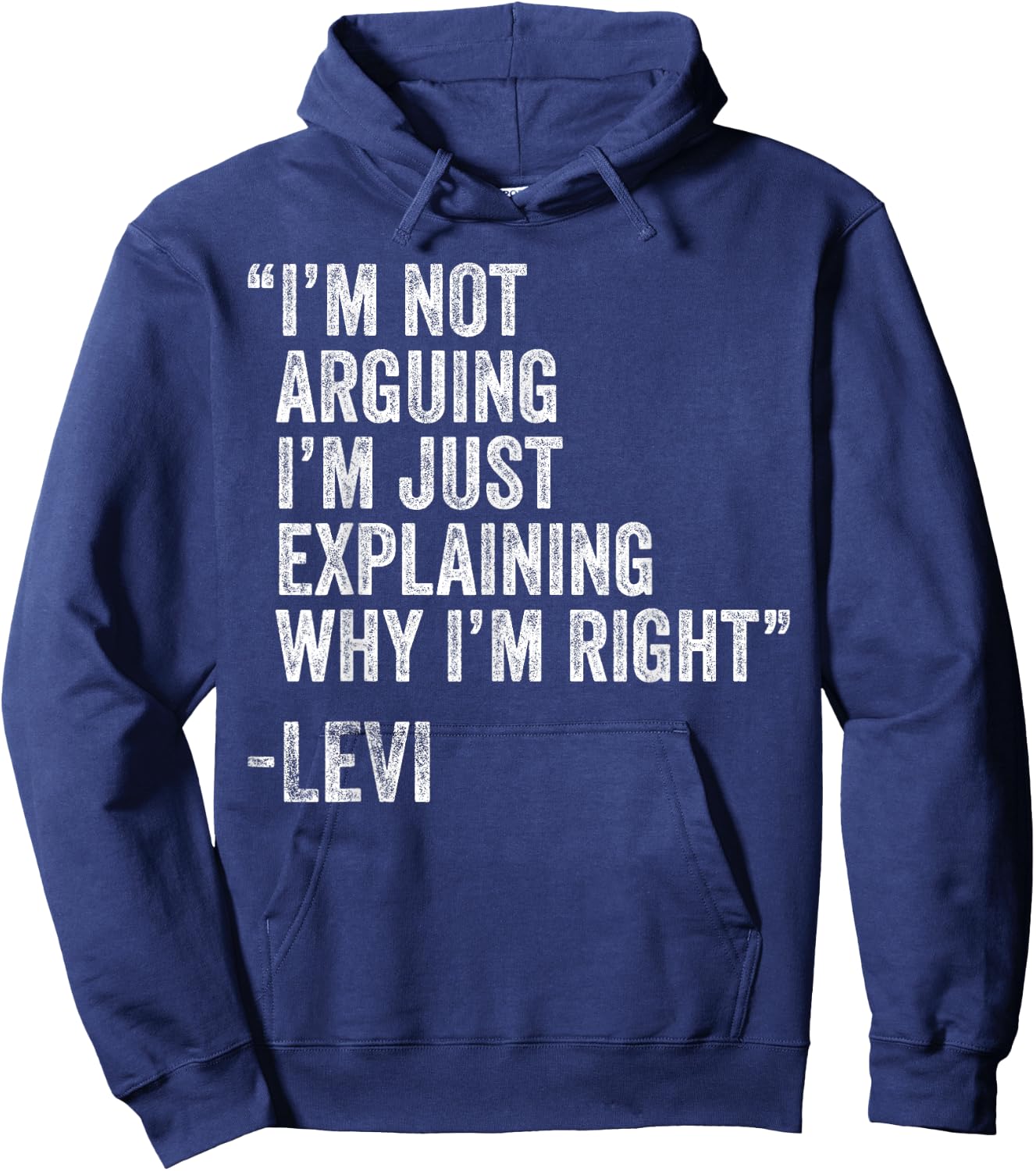 Personalized Name Fathers Day outfit LEVI Quote Funny Birthday Custom Name Idea Engineer Hoodie - Hoodie | Navy