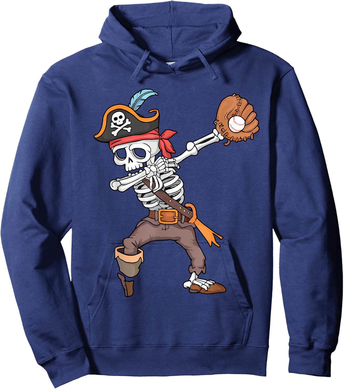 Baseball Halloween Dabbing Skeleton Pirate Dab Men Boys Kids Hoodie - Hoodie | Navy