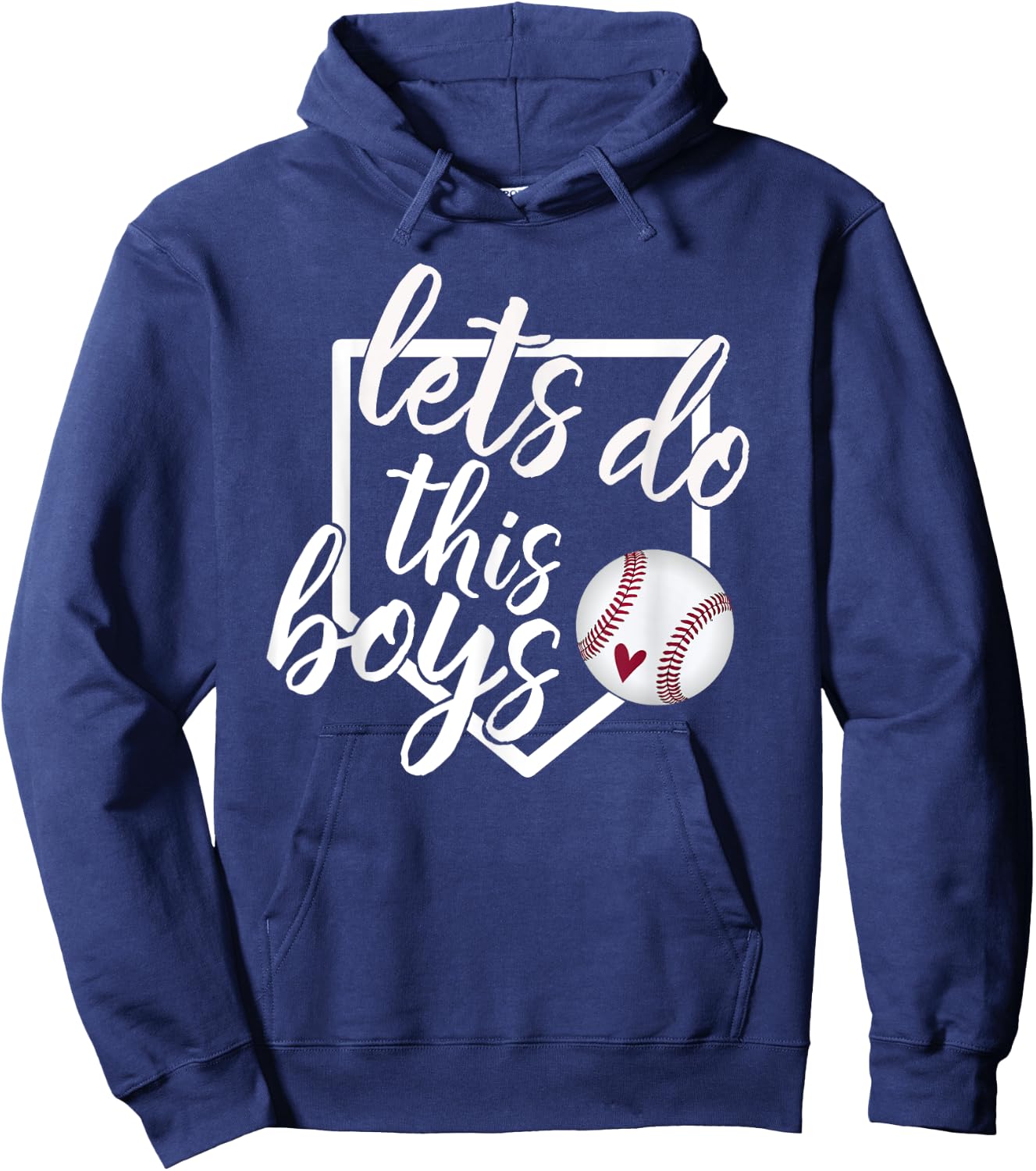 Baseball Mom Shirt Baseball Gift Let's Do This Boys Hoodie - Hoodie | Navy