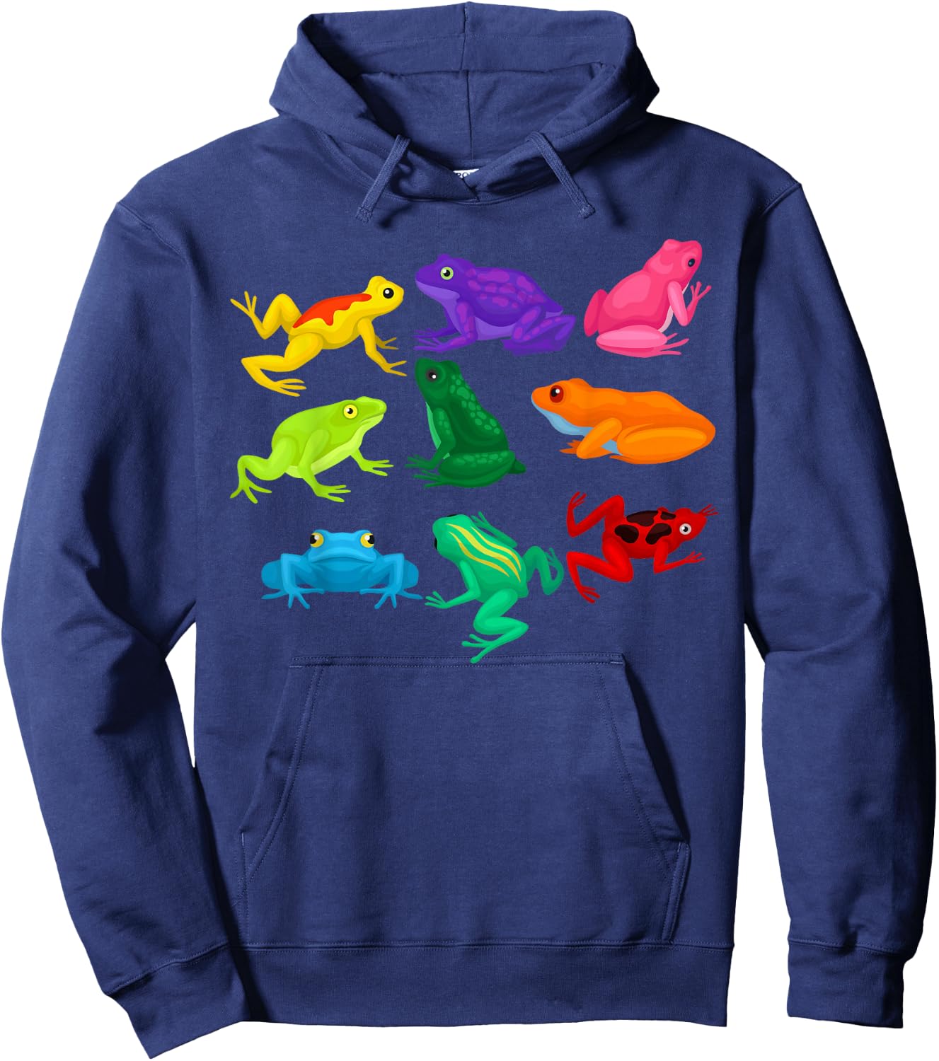 Poison Dart Frogs Amphibians Exotic Animal Colored Frogs Hoodie - Hoodie | Navy