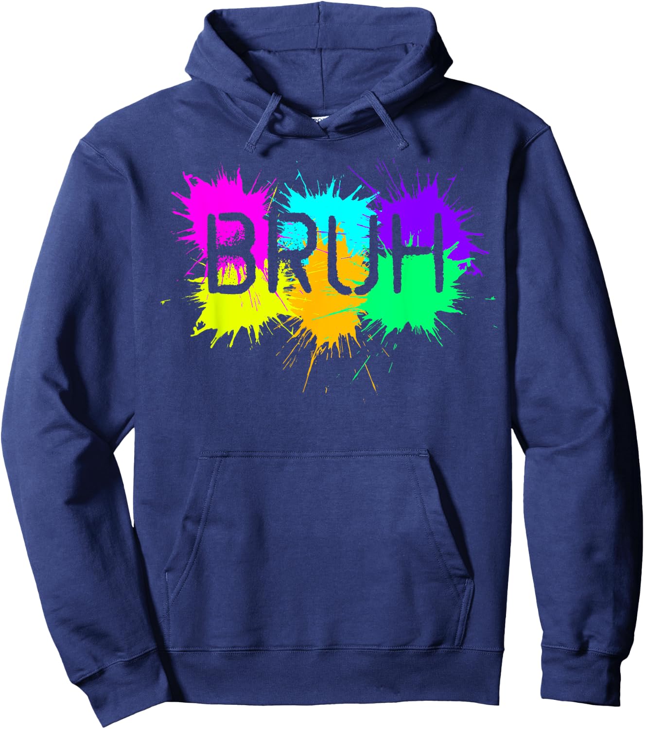 Boys Bruh Meme Funny Saying Trendy Graphic Teen Boy Kids Hoodie - Hoodie | Navy