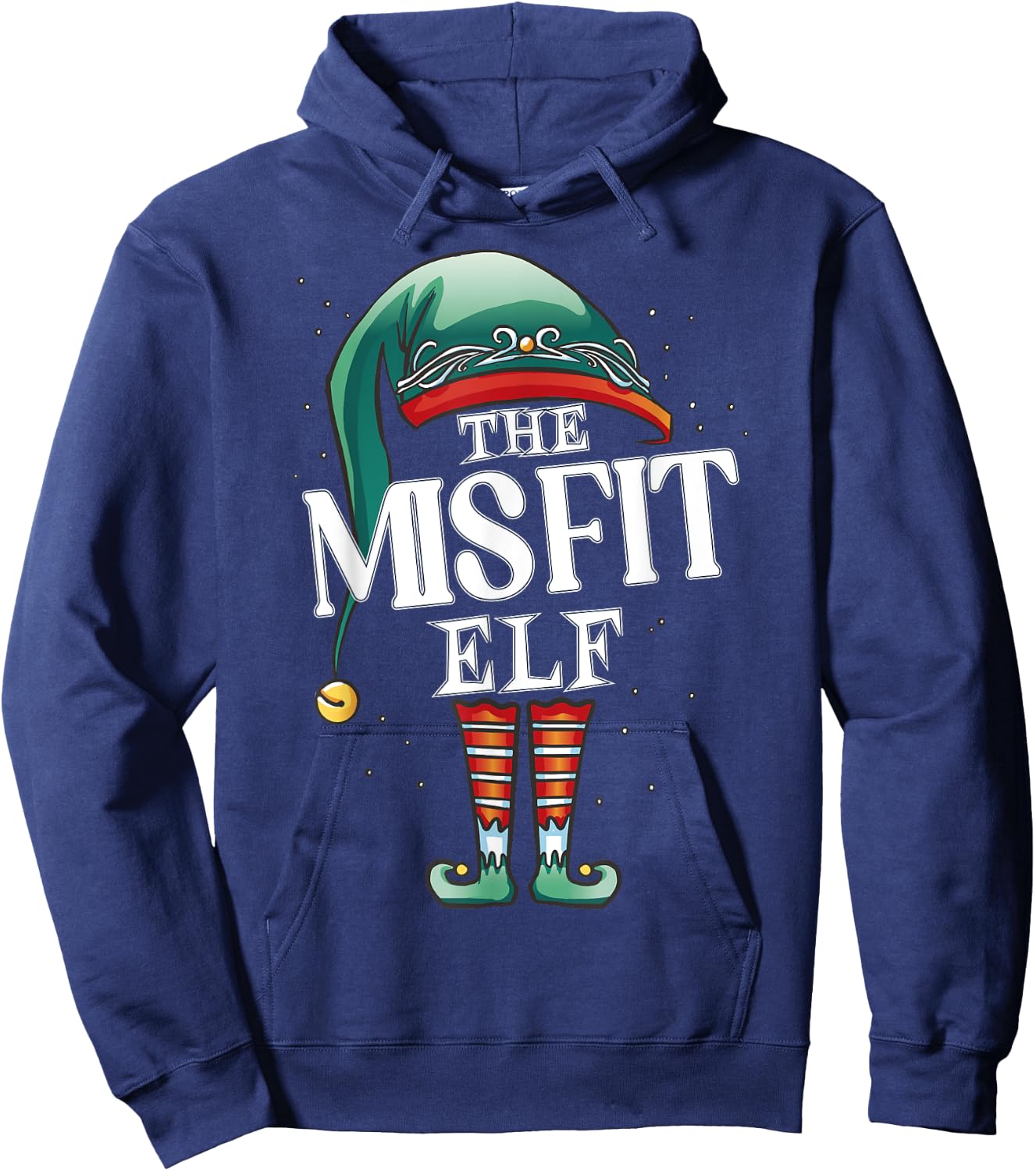 Misfit Elf Christmas Group Xmas Pajama Party Hoodie - Hoodie | Navy