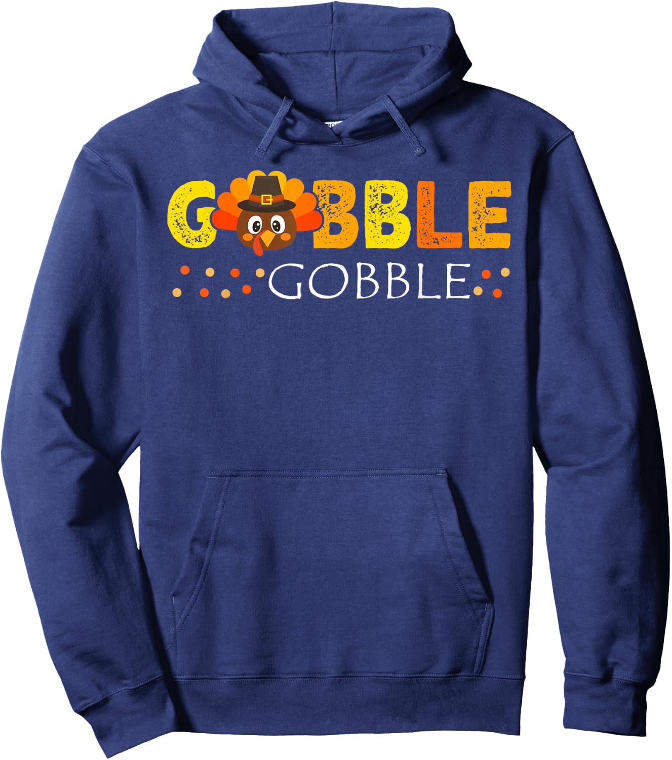 Gobble Gobble Kids Thanksgiving Turkey Kids Gobble Gobble Hoodie - Hoodie | Navy