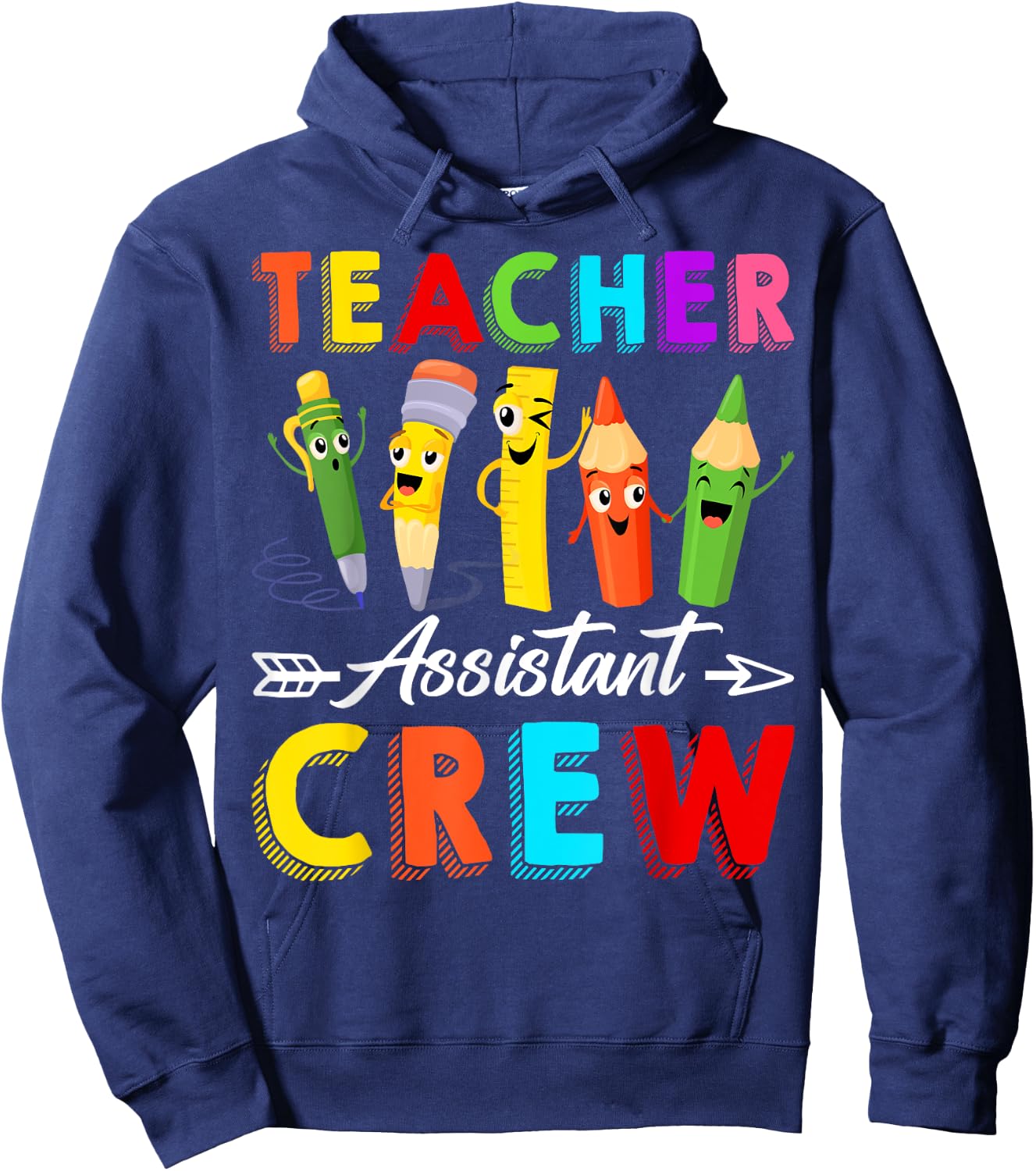 Teacher Assistant CrewTeacher Appreciation Back To School Men Women Girls Kids Hoodie - Hoodie | Navy