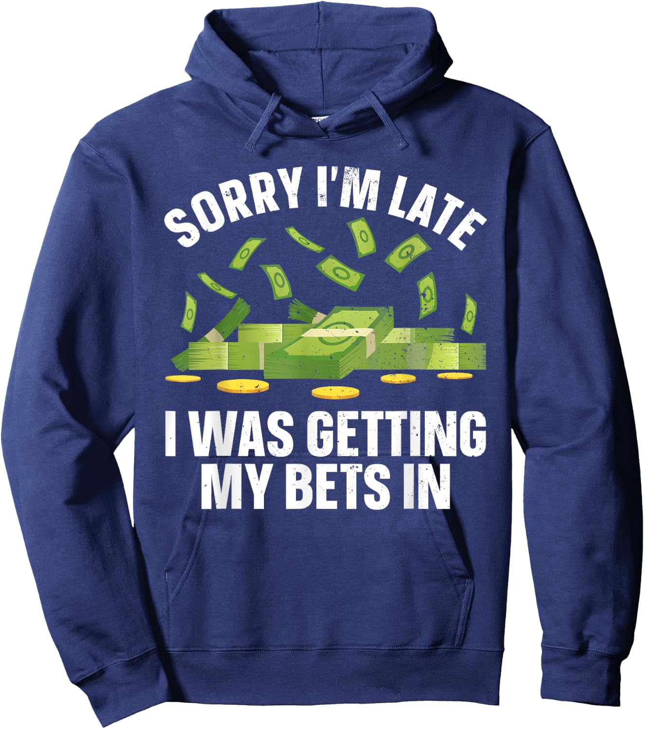 Funny Sports Betting Design Women Sports Gambling Hoodie - Hoodie | Navy