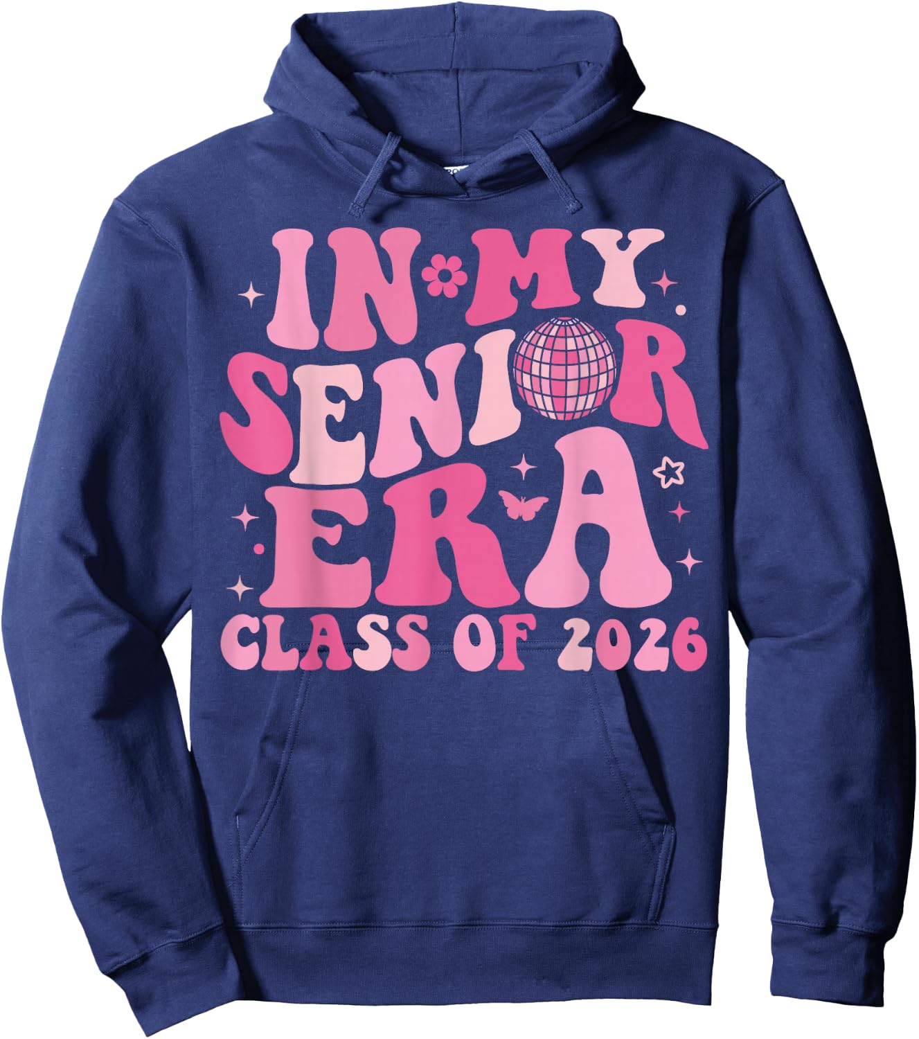 In My Senior Era Class of 2026 Groovy Senior 2026 Graduation Hoodie - Hoodie | Navy