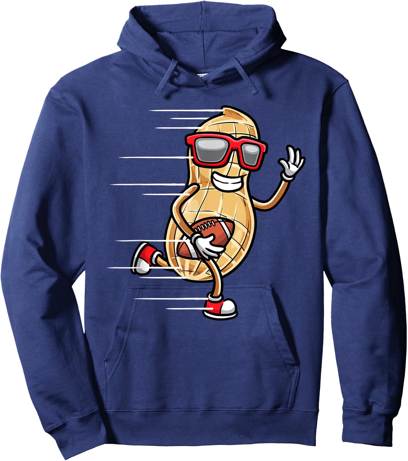 Peanut Football Player Sports Fan Kids Men Women Hoodie - Hoodie | Navy