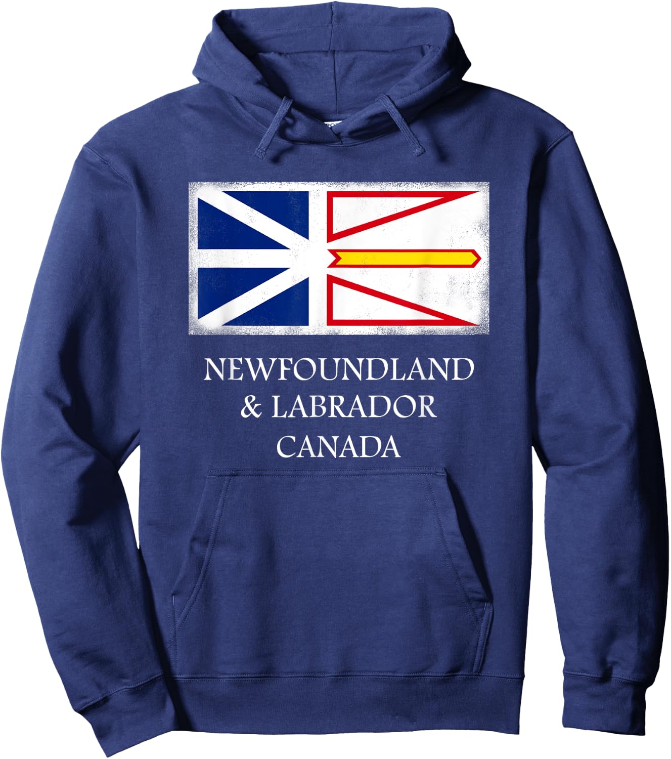 Newfoundland Labrador Canada Vintage Provincial Flag Hoodie - Hoodie | Navy