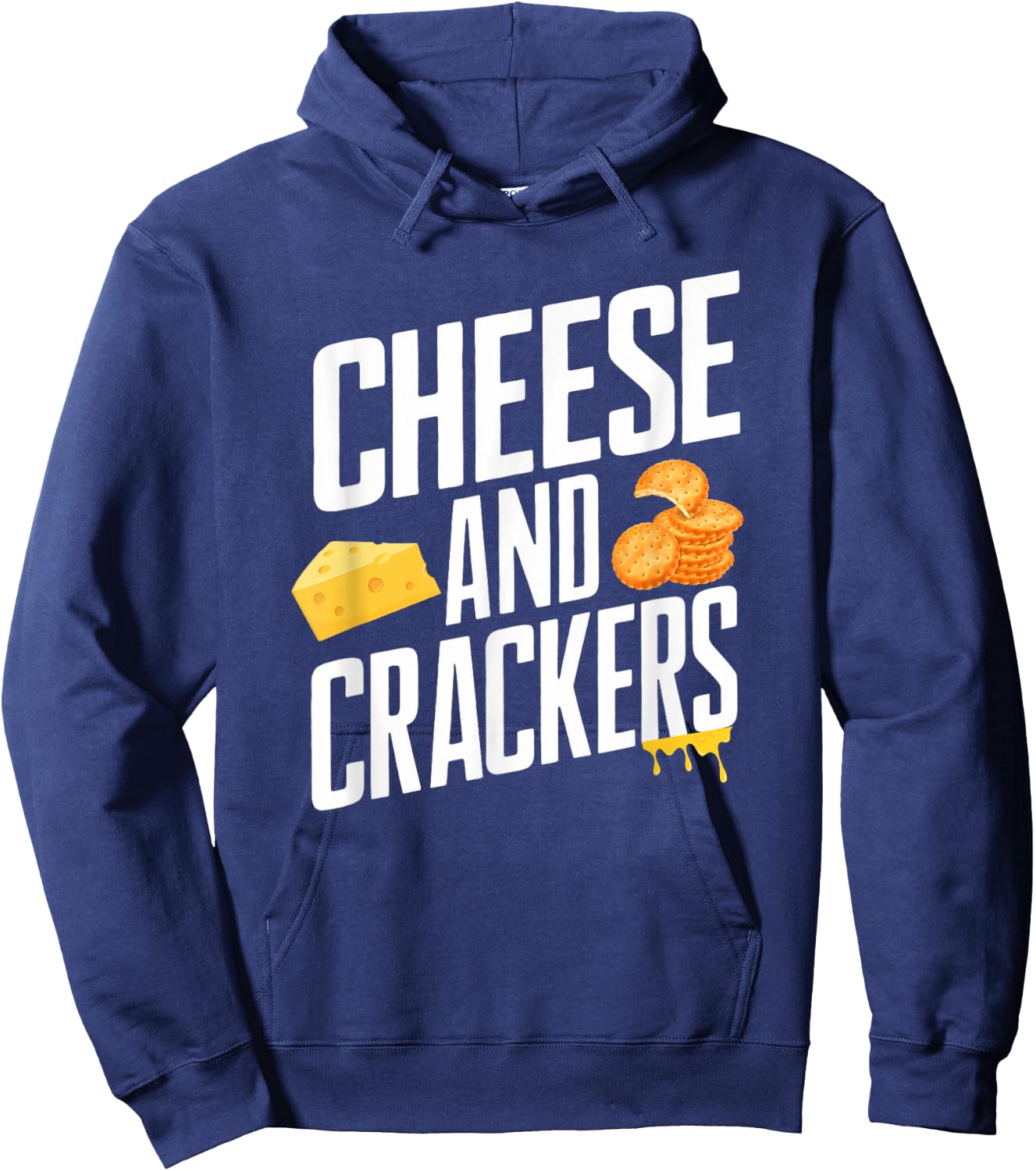 Vintage Crackers and Cheese Halloween Couple Design Hoodie - Hoodie | Navy