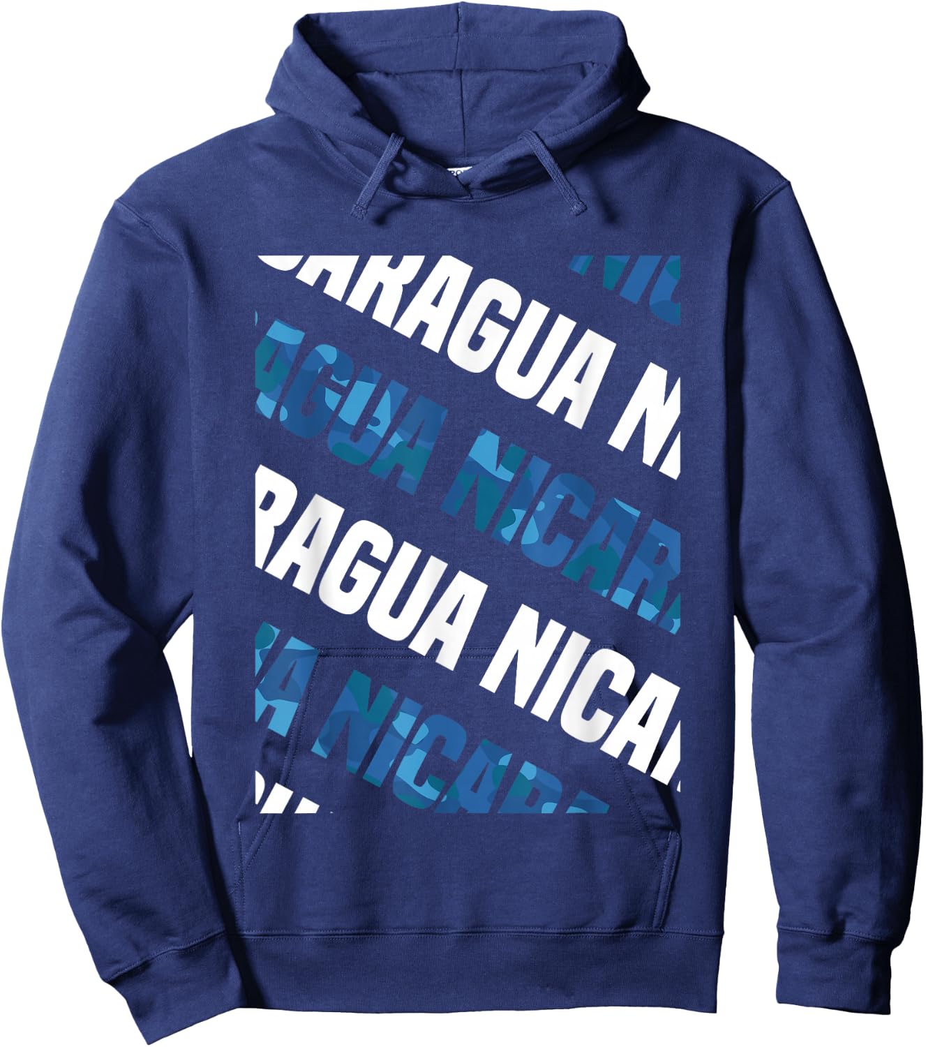 Nicaragua Camo Pattern Blue Camouflage Hoodie - Hoodie | Navy