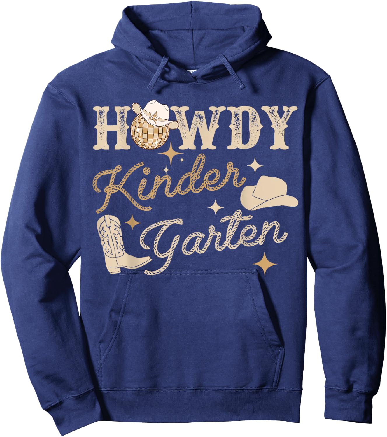Howdy Kindergarten Teacher Rodeo Country Western Cowgirl , Small, Grey Hoodie - Hoodie | Navy