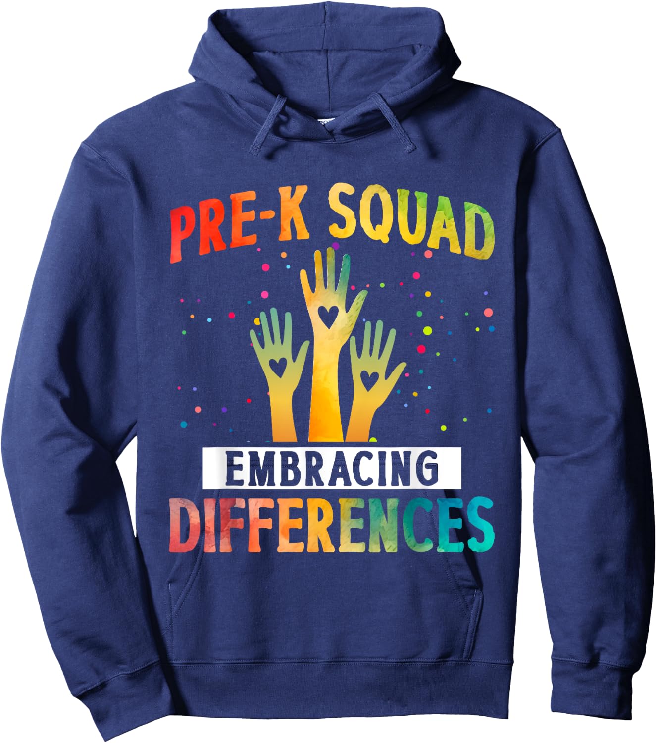 Pre K Squad Embracing Differences Autism SPED Teacher Women Kids Hoodie - Hoodie | Navy