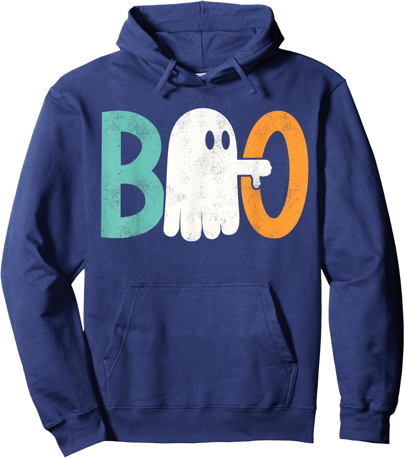 Funny Thumbs Down Boo Ghost Halloween Spooky Women Hoodie - Hoodie | Navy