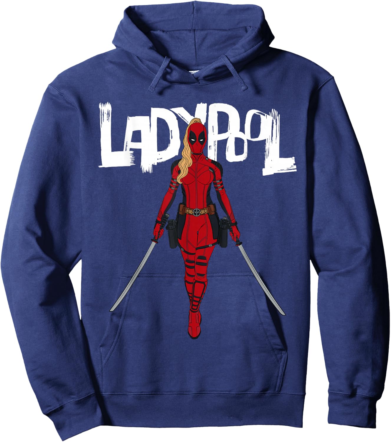 Marvel Studios Deadpool & Wolverine Ladypool with Swords Hoodie - Hoodie | Navy