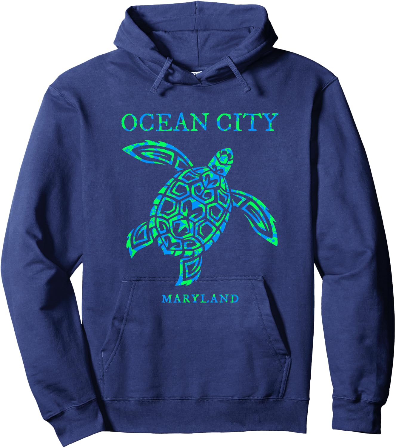 Ocean City Maryland Sea Turtle Souvenir Kids Hoodie - Hoodie | Navy