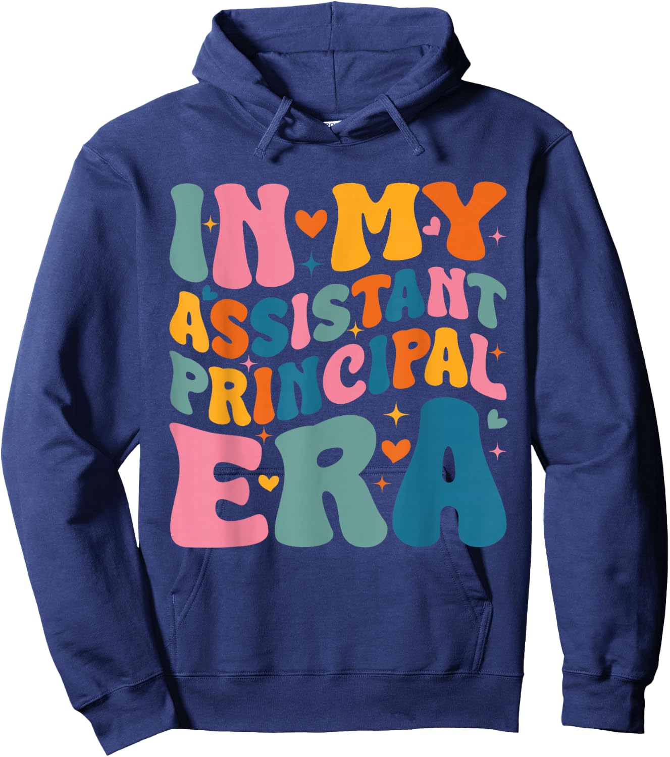 In My Assistant Principal Era Groovy Teacher Back To School Hoodie - Hoodie | Navy