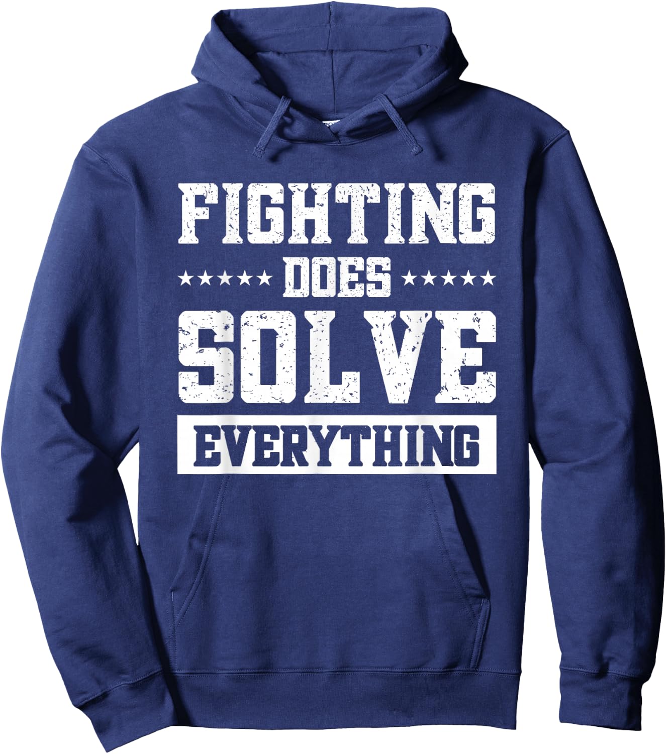 Fighting Does Solve Everything Hoodie - Hoodie | Navy