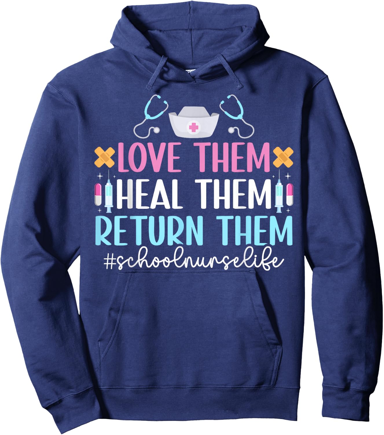 School Nurse Life School Nursing School Nurse Appreciation Hoodie - Hoodie | Navy