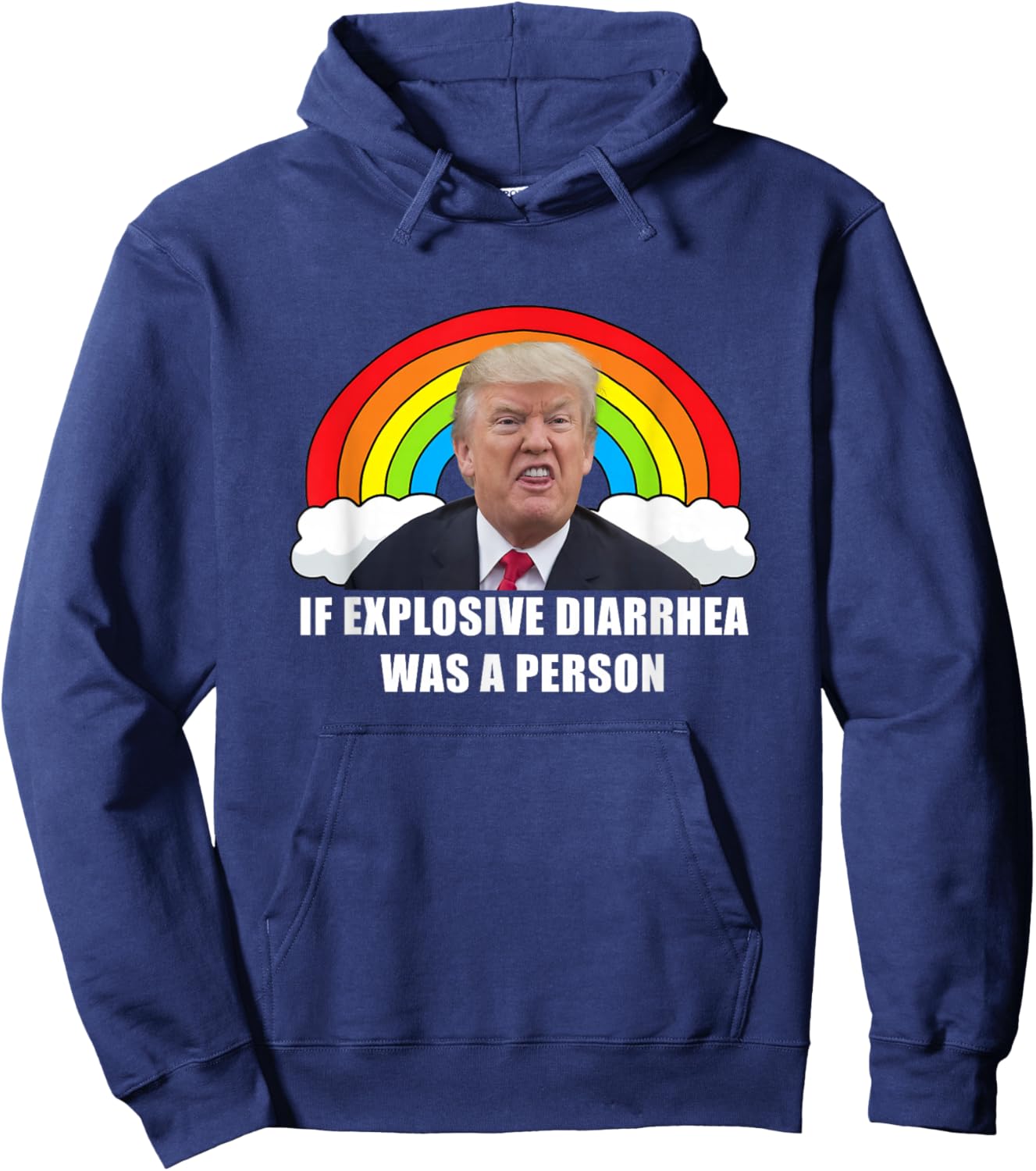 If Explosive Diarrhea Was a Person Hoodie - Hoodie | Navy