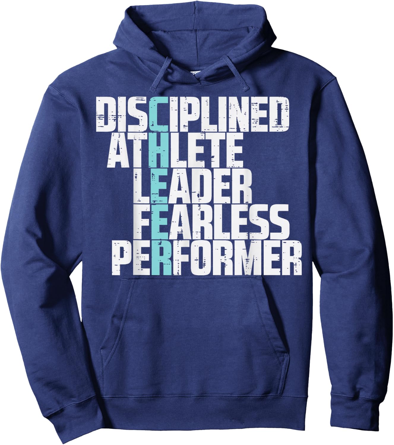 Cheer Disciplined Athlete Leader Cheerleader Women Men Kids Hoodie - Hoodie | Navy