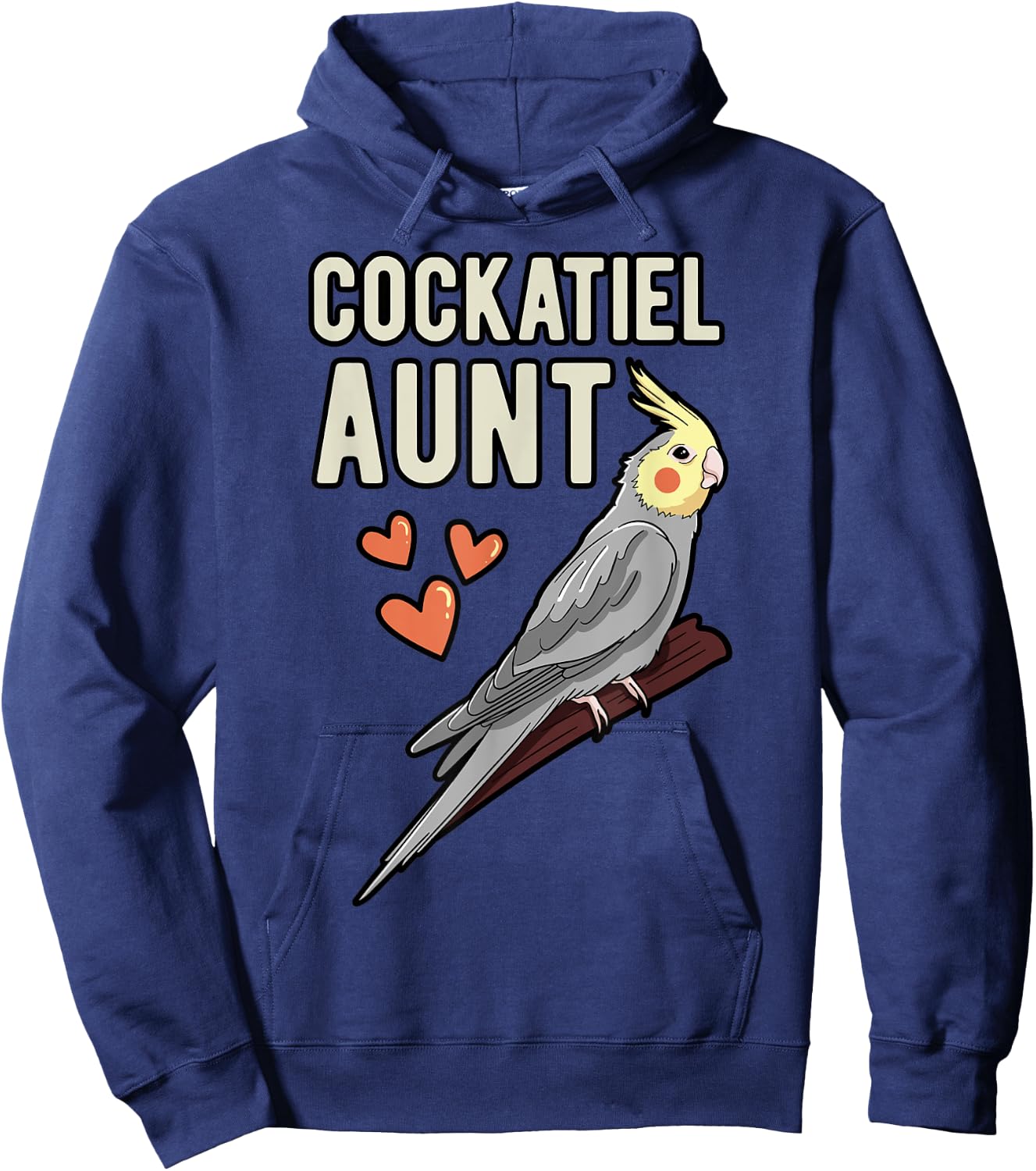 Cockatiel Aunt Parrot Owner Auntie Cockatoo Pet Weiro Bird Hoodie - Hoodie | Navy