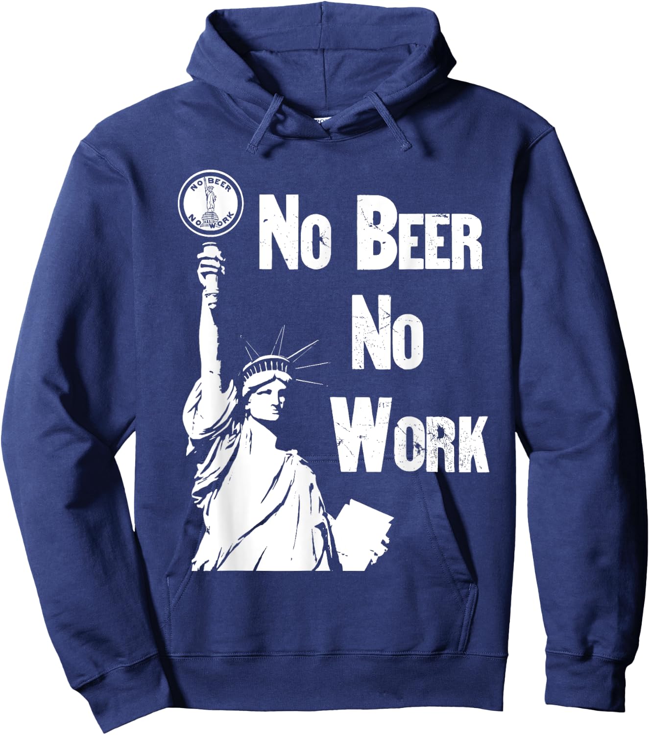 No Beer - No Work - Vintage Prohibition Hoodie - Hoodie | Navy