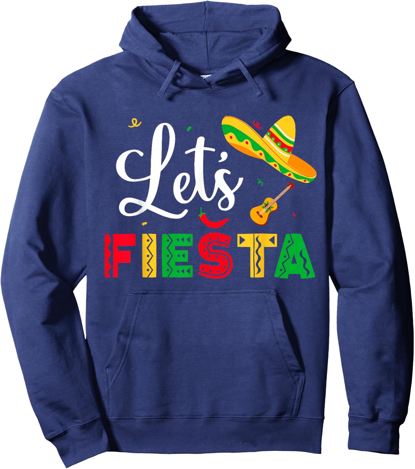 Let's Fiesta Cinco De Mayo Mexican Party Women Kids Hoodie - Hoodie | Navy