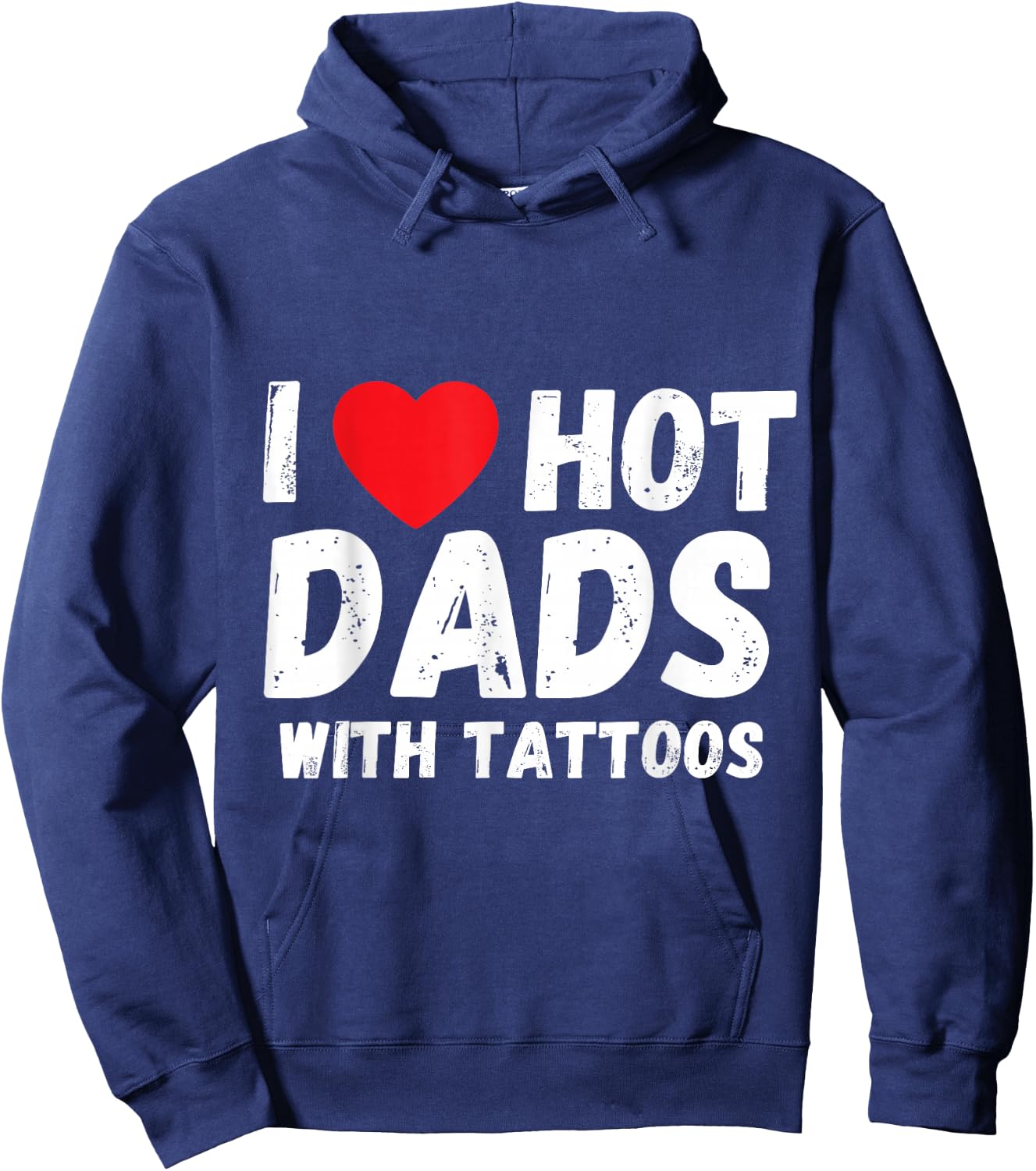 I Heart Hot Dads with Tattoos I Love Hot Dads Small Hoodie - Hoodie | Navy