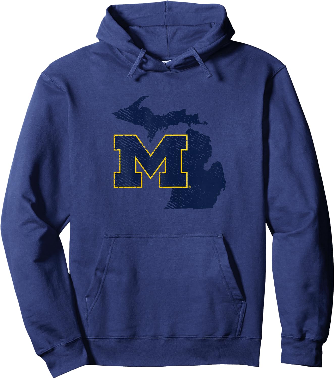 University of Michigan Wolverines U of M State Shape Hoodie - Hoodie | Navy