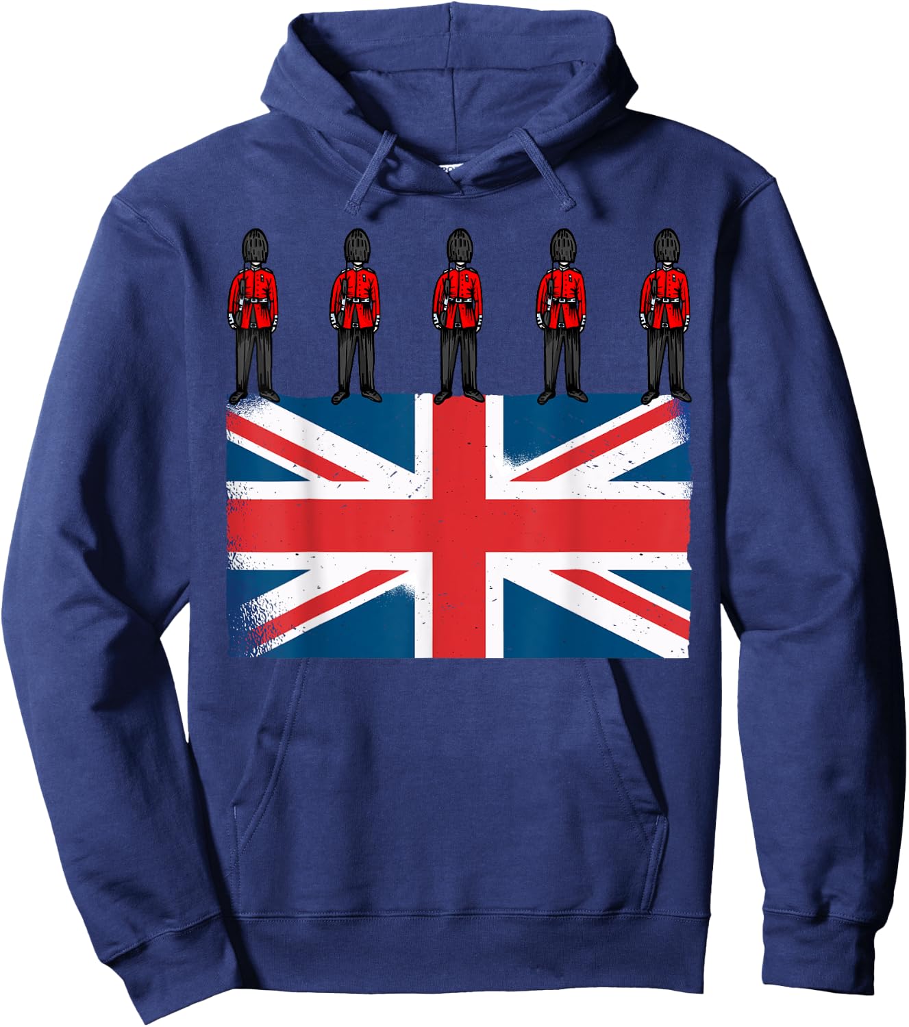 Kings British Guards King III London British Flag Hoodie - Hoodie | Navy
