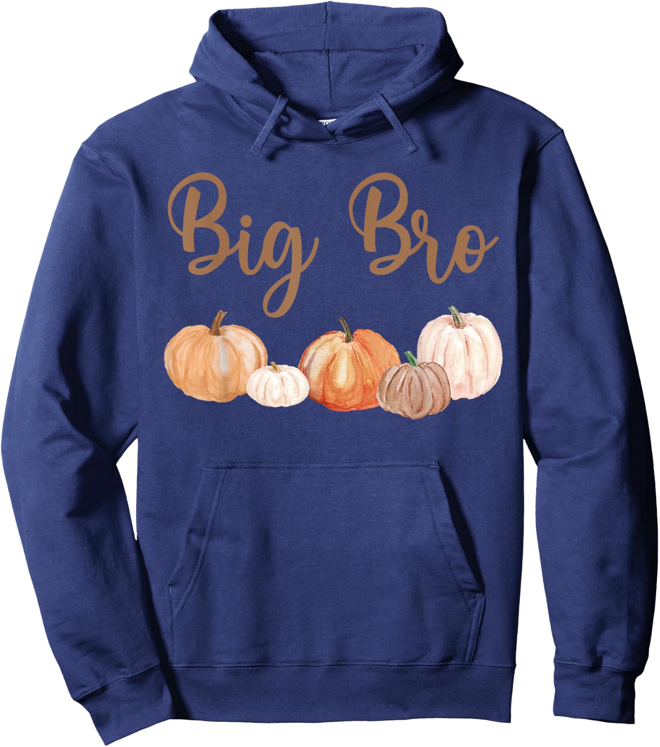 Big Brother of Little Pumpkin First Birthday Autumn Pumpkin Hoodie - Hoodie | Navy