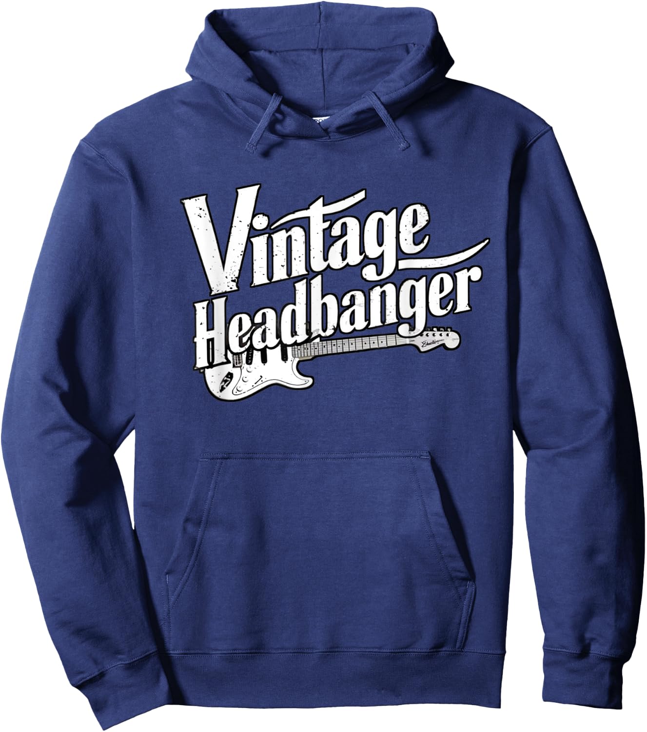 Vintage Headbanger 80's Heavy Metal Music Lovers Funny Hoodie - Hoodie | Navy