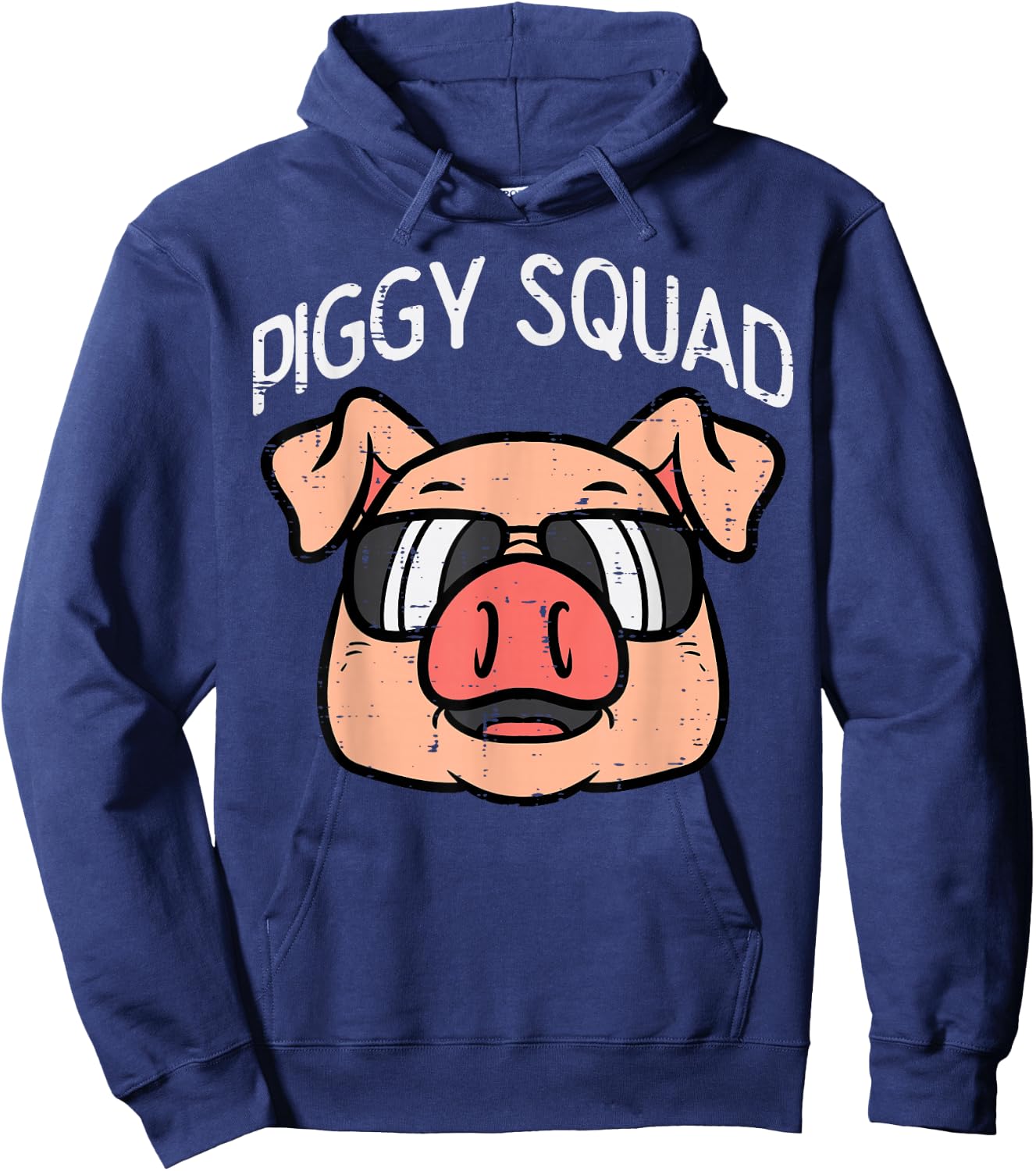 Piggy Squad Funny Pig Farmer Hog Farm Animal Men Women Kids Hoodie - Hoodie | Navy