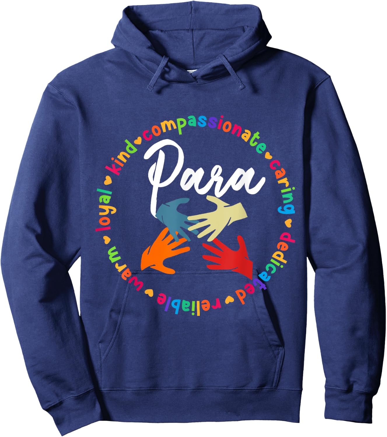 Back To School , Women Teacher Paraprofessional Hoodie - Hoodie | Navy